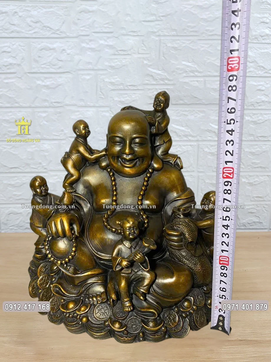 Tượng đồng có chiều cao tổng thể 29Cm